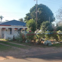 Villa in Paraguay with the national colors